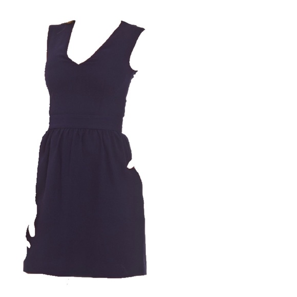 Sleeveless navy sheath dress - Picture 5 of 5